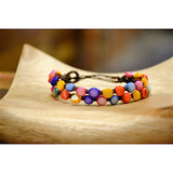 Pulsera Confeti Doble Nácar