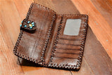 Cartera Cuero y Turquesa