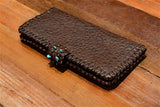 Cartera Cuero y Turquesa