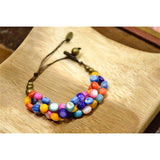 Pulsera Confeti Triple Nácar